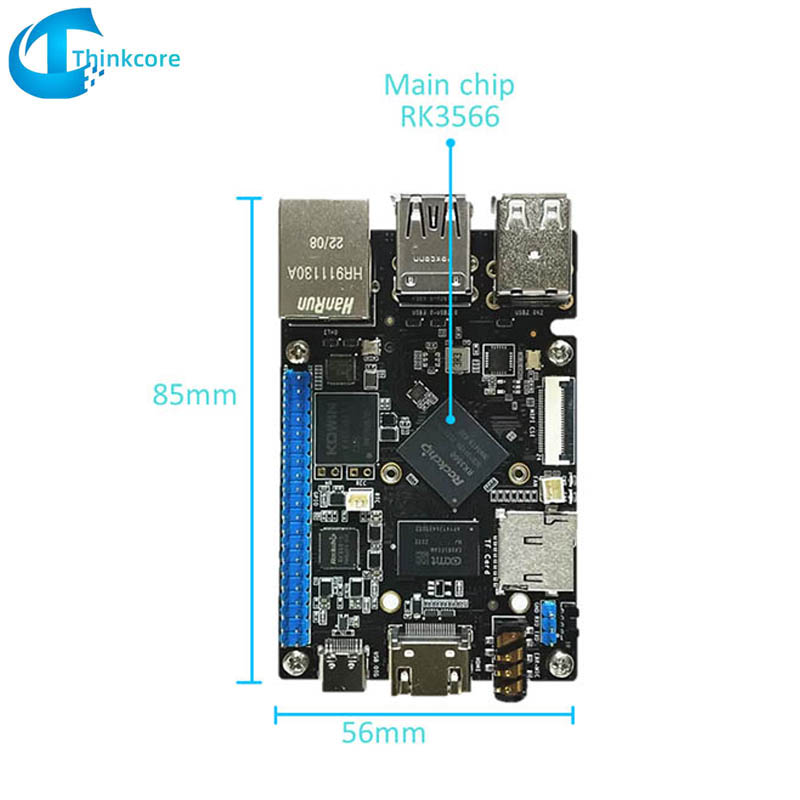 RK3566 SBC Ríomhaire Boird Aonair Ag luí le Raspberry Pi